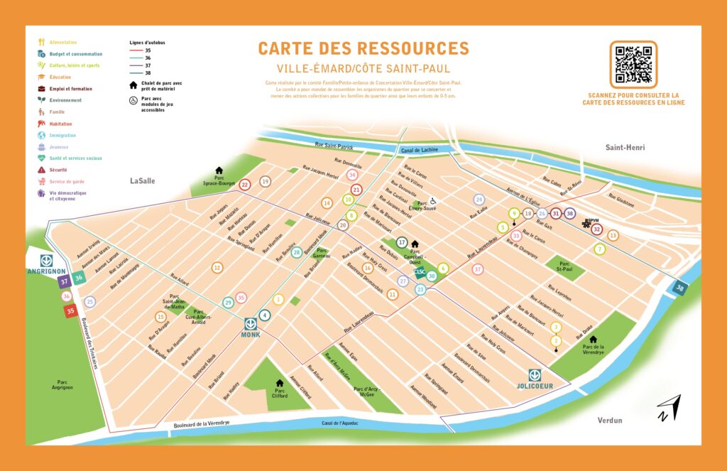Carte des ressources